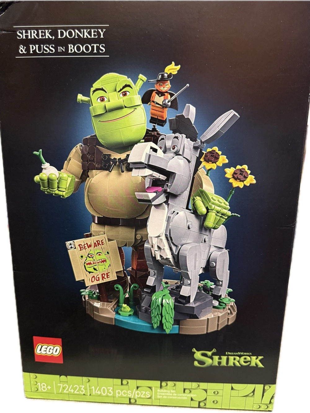 LEGO Shrek Building Set - Green, Gray, Brown | #72423 | 1403 pcs | Brand New